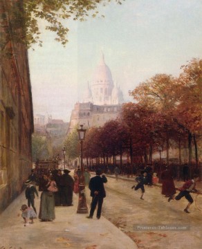 Place DAnvers et Le Sacre Coeur Paris genre Victor Gabriel Gilbert Peinture à l'huile